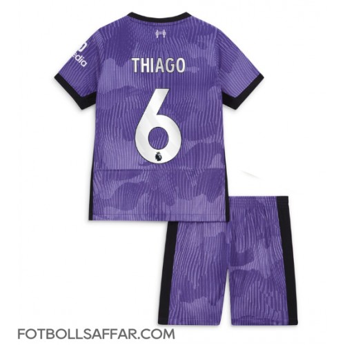 Liverpool Thiago Alcantara #6 Tredje Dräkt Barn 2023-24 Kortärmad (+ Korta byxor)